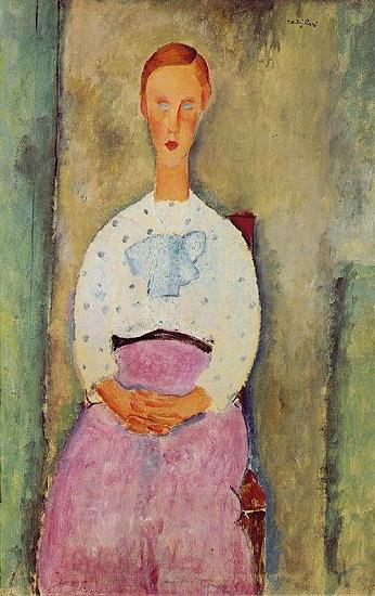 Amedeo Modigliani Jeune fille au corsage a pois oil painting picture